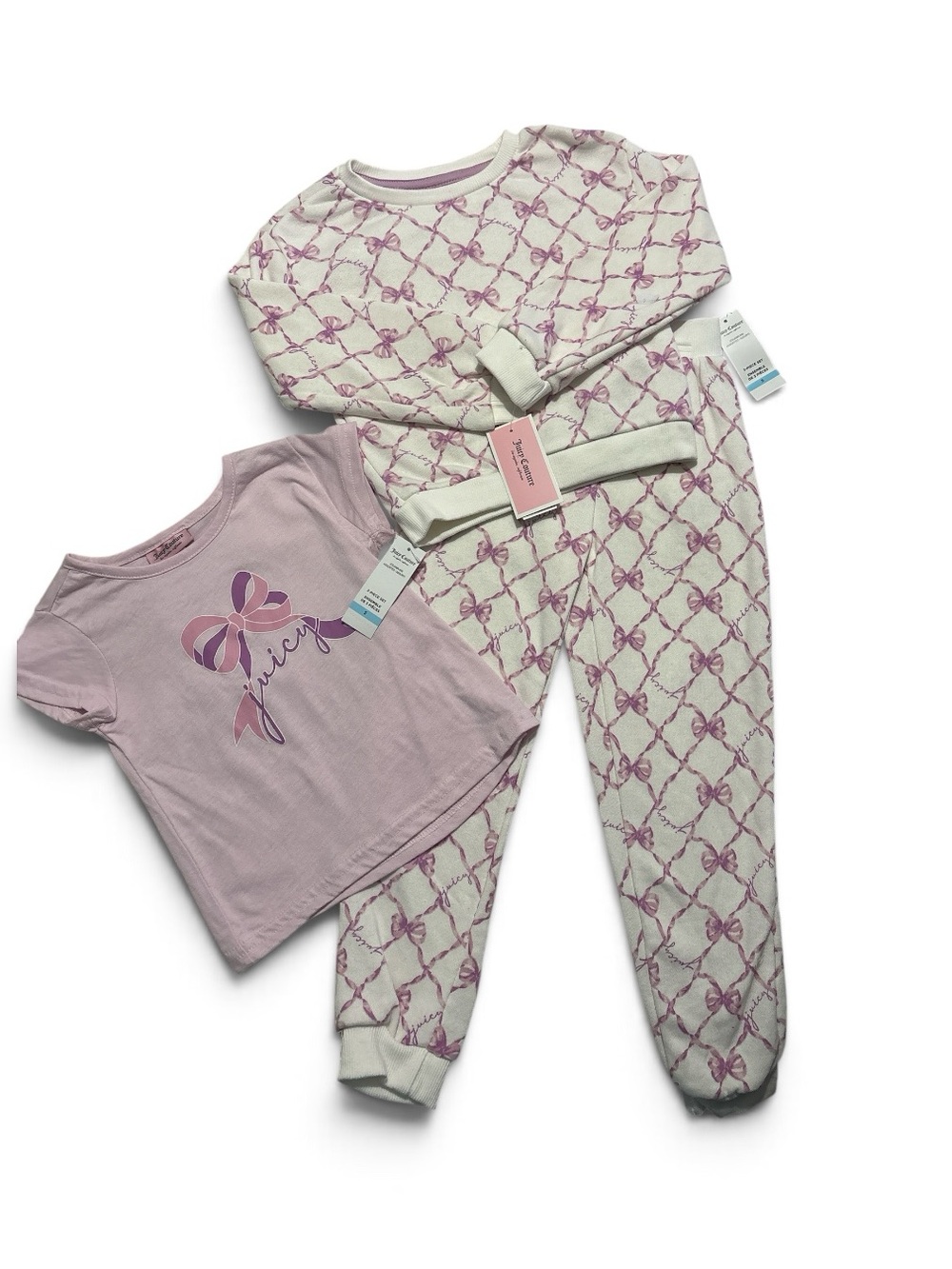Juicy Couture Pink Bow 3 piece set /Size 5